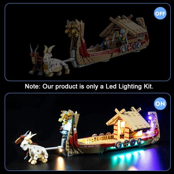BrickBling LED Light Kit for LEGO Marvel The Goat Boat 76208 Creative Lighting - Picture 4 of 5